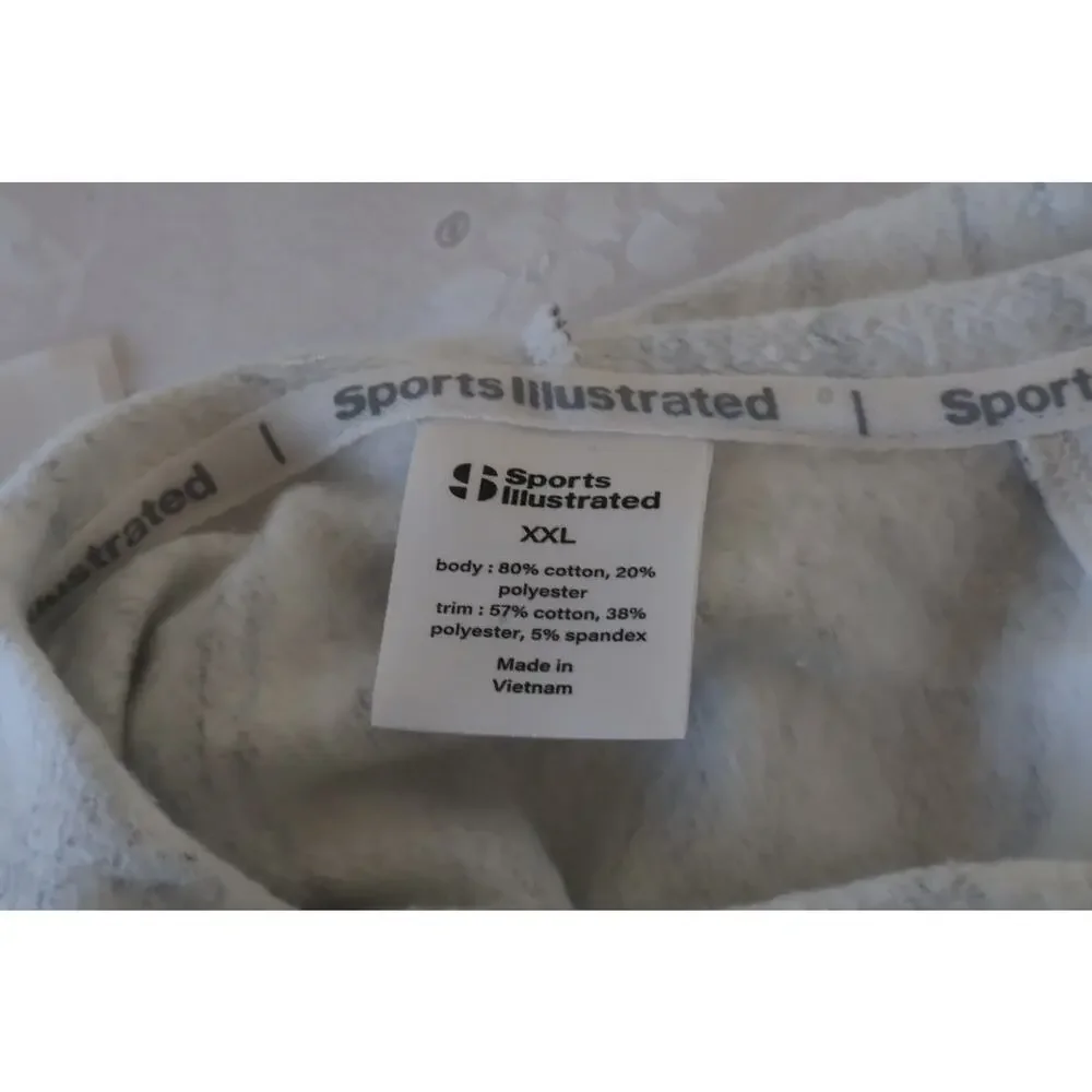 Sports Illustrated Hoodie XXL Gray White Abstract Fleece Pullover NWT Men’s - Picture 4 of 5